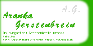 aranka gerstenbrein business card